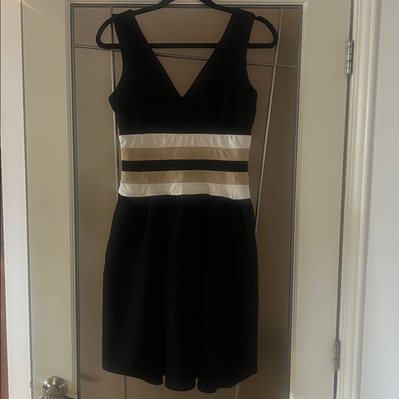 Diane Von Furstenberg Fit & Flare Rossa Dress Color-Block Waistband Y2K size 4 - Picture 4 of 9